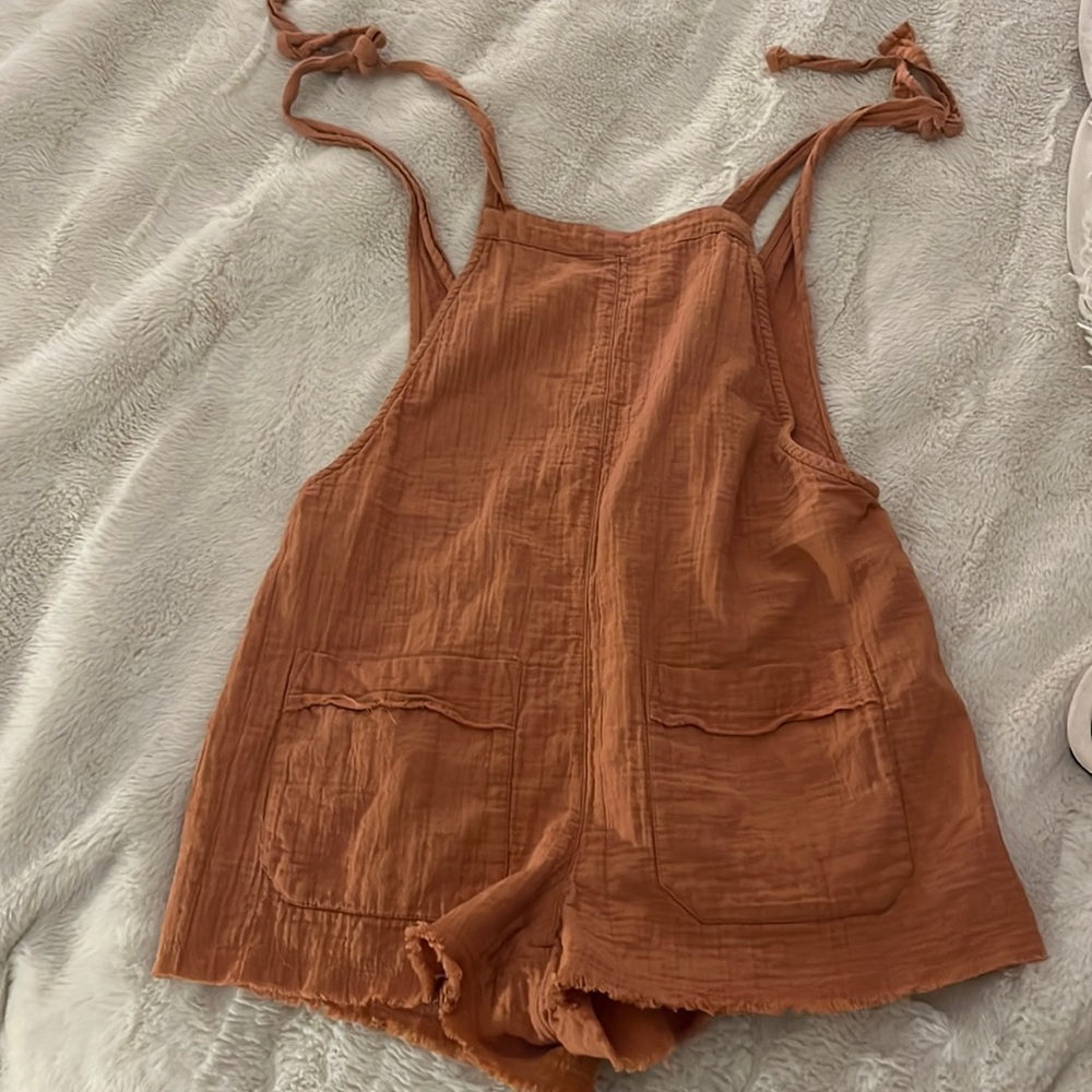 Orange short overalls
